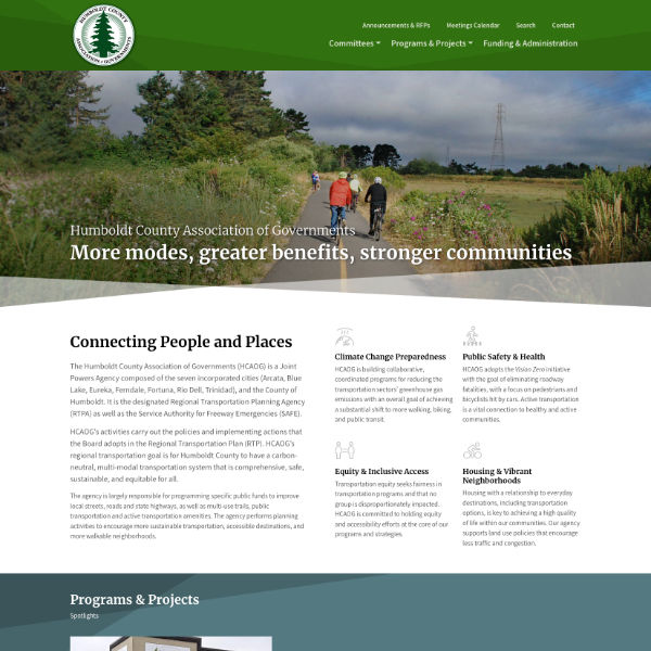 Humboldt County Association of Governments web design